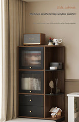 Bay Window Storage Cabinet with Drawers – Multi-Purpose Bedroom, Balcony & Living Room Organizer