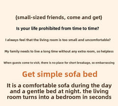 Cream wind cloud sofa bed living room integrated new small apartment double sofa folding dual-purpose tatami