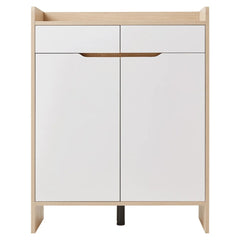Linsay Miro Shoe Cabinet, Large, Natural & White