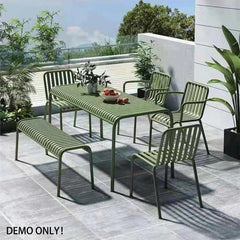 Homelements Outdoor eisure simple wrought Iron Table and Chair Combination/Internet Celebrity restaurant B&B home balcony Table and Chair/courtyard Outdoor Dining Table