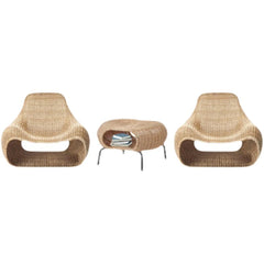 Homelements Outdoor/rattan/sofa Designer/three-piece Set/leisure/balcony/single Rattan Chair/courtyard Villa/simple Furniture