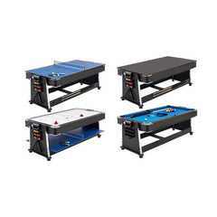 Sports Studio 4 in 1 multifunctional game table, table tennis table, pool table/air ball table, pool table