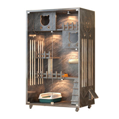 Homelements Luxury Wooden Cat Villa Cat Apartment Indoor Solid Wood Sisal Cat Scratching Post Cat Climbing Frame Pet House Pet Villa Customized Indoor Outdoor Big Cat House