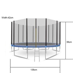 Sport Studio 16 Inch Trampoline Home Children Indoor Commercial Trampoline with Net Outdoor Adult Children Jumping Bed Manufacturer Adult Kids Outdoor Trampoline Cardio Training Trampolines with Enclosures Safety Net
