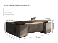 Boss Table Chairperson's Office High-end Light Luxury Modern Furniture Desk File Cabinet Combination Set