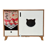 Japanese-style Solid Wood Cat Toilet Closed Anti-splash Cat Bed Cat Litter Box Odor-proof Cabinet Cat House Furniture Rack