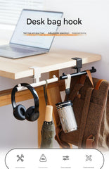 School Bag Hook Student Desk Table Hanging Bag Artifact Desktop Station Hanger