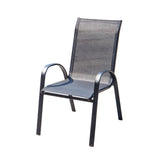 Homelements Outdoor Leisure Tables and Chairs Waterproof Sunscreen Anti-corrosion Garden Anti-corrosion Textilene Mesh Chair Balcony Chair Stacking Chair Armrest Patio Chair