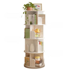 Rotating Bookshelf 360-degree Bookcase Round Vertical Floor Bookshelf Household Space Saving
