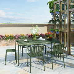 Homelements Outdoor eisure simple wrought Iron Table and Chair Combination/Internet Celebrity restaurant B&B home balcony Table and Chair/courtyard Outdoor Dining Table
