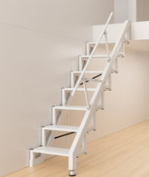 Folding Staircase Against The Wall Attic Garage Carbon Steel Welding Expansion Screw Fixation Indoor and Outdoor Ladders