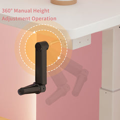 Homelements T724 120*60cm Hand Standing Desk Height Adjust Table Upward Mounting