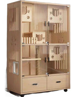 Homelements Modern Luxury Cat Nest Home Cat Nest Pet Cabinet Wooden Villa Home Cat House