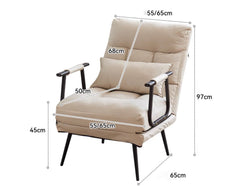 Folding Recliner Office Lunch Break Siesta Bed Dual-purpose Chair Household Dormitory Reclining Seat Back Sofa Chair