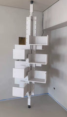 Rotating Bookcase | Designer Mid-Century Modern Shelf