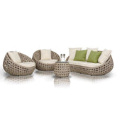 Modern Luxury Egg Shape Wicker Rattan Sofa Set Artificial Rattan Garden Furniture for Courtyard Hotels and Parks