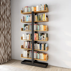 Multi-layer Bookshelf Floor-to-ceiling Shelf Integrated Wall Bookcase