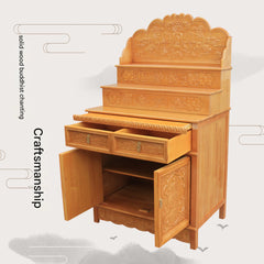 3-Tier Buddhist Altar Table | Modern Wood Home Shrine