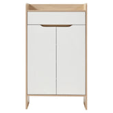 Linsay Miro Shoe Cabinet, Small, Natural & White
