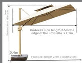 Outdoor Parasol Court Umbrella Outdoor Balcony Villa Garden Large Sun Umbrella Shelf Commercial Outdoor Stand Roman Umbrella