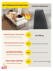 Folding Recliner Office Lunch Break Siesta Bed Dual-purpose Chair Household Dormitory Reclining Seat Back Sofa Chair