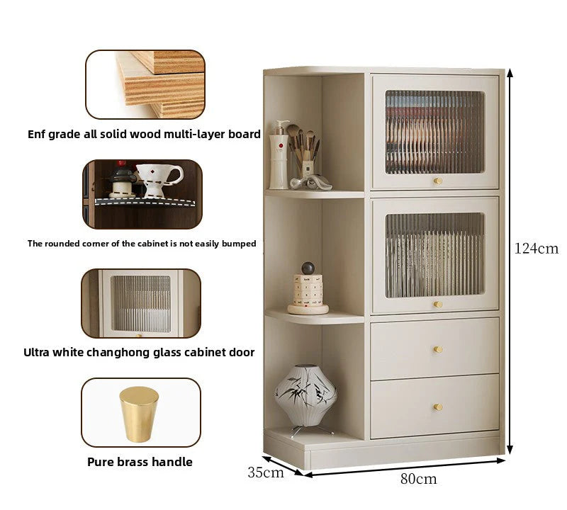 Bay Window Storage Cabinet with Drawers – Multi-Purpose Bedroom, Balcony & Living Room Organizer