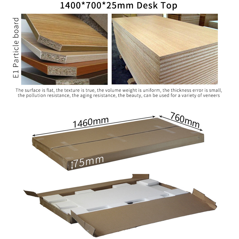 Homelements T524 140*70cm Single Motor Electric Motorised Standing Desk Height Adjust Table  Upward Mounting