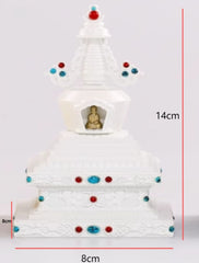 Bodhi Tower Copper Alloy White Bodhi Tower Furniture Ornament
