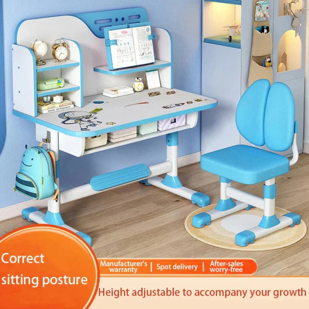 Homelements Adjustable Children's Desk and Chair Set for Study and Writing