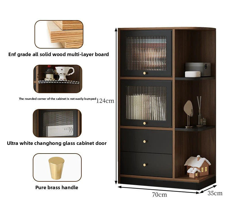 Bay Window Storage Cabinet with Drawers – Multi-Purpose Bedroom, Balcony & Living Room Organizer
