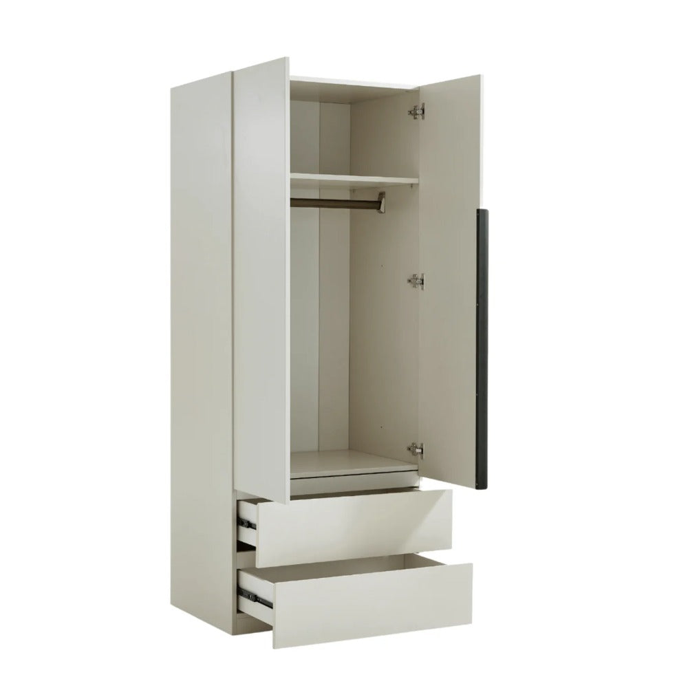 Linsay Stele 2-Door Wardrobe with Drawers