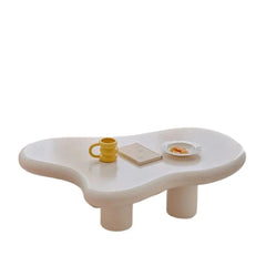 Homelements Length Of 120cm Cloud-Shaped Tabletop Cute Coffee Table Unconventional Creative Design – Beige