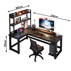 Homelements 120CM L-shaped Corner Gaming Table