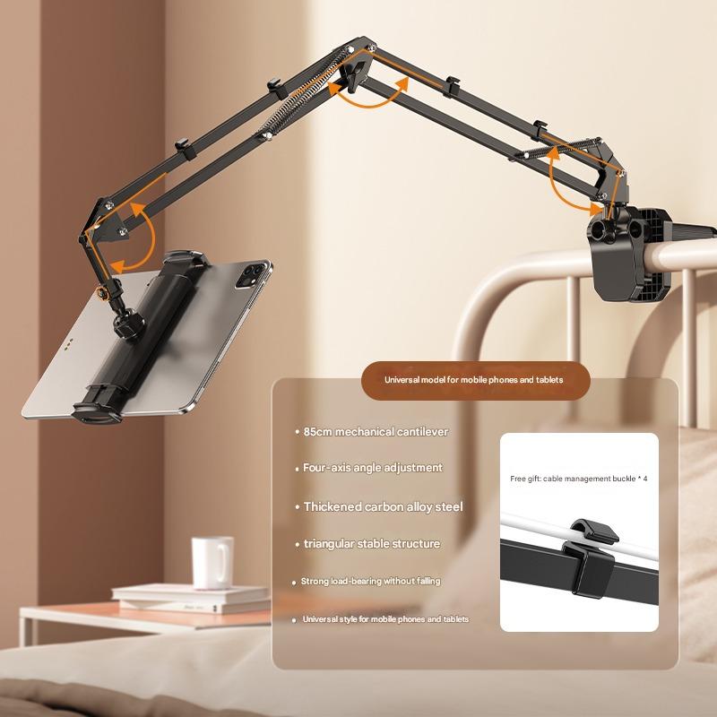 Mobile Phone Lazy Tablet Bracket Bedside Bed for Ipad Support Frame Desktop Cantilever Mobile Phone Holder Dormitory Computer Lying Down Watching Live Drama Artifact Multi-function Switch Universal Clip
