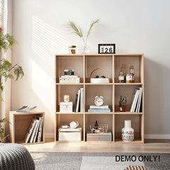 Linsay Geo 9 Cube Bookshelf , Natural