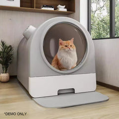 Homelements Large Capacity Covered Litter Box with Splash Guard Fully Enclosed Odour-proof Cat Toilet