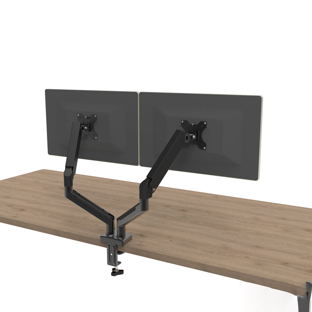 Homelements Dual Screen Gas Spring Desk Stand and Monitor Arm with Dual Steel Monitor Mounts-SY-MA04