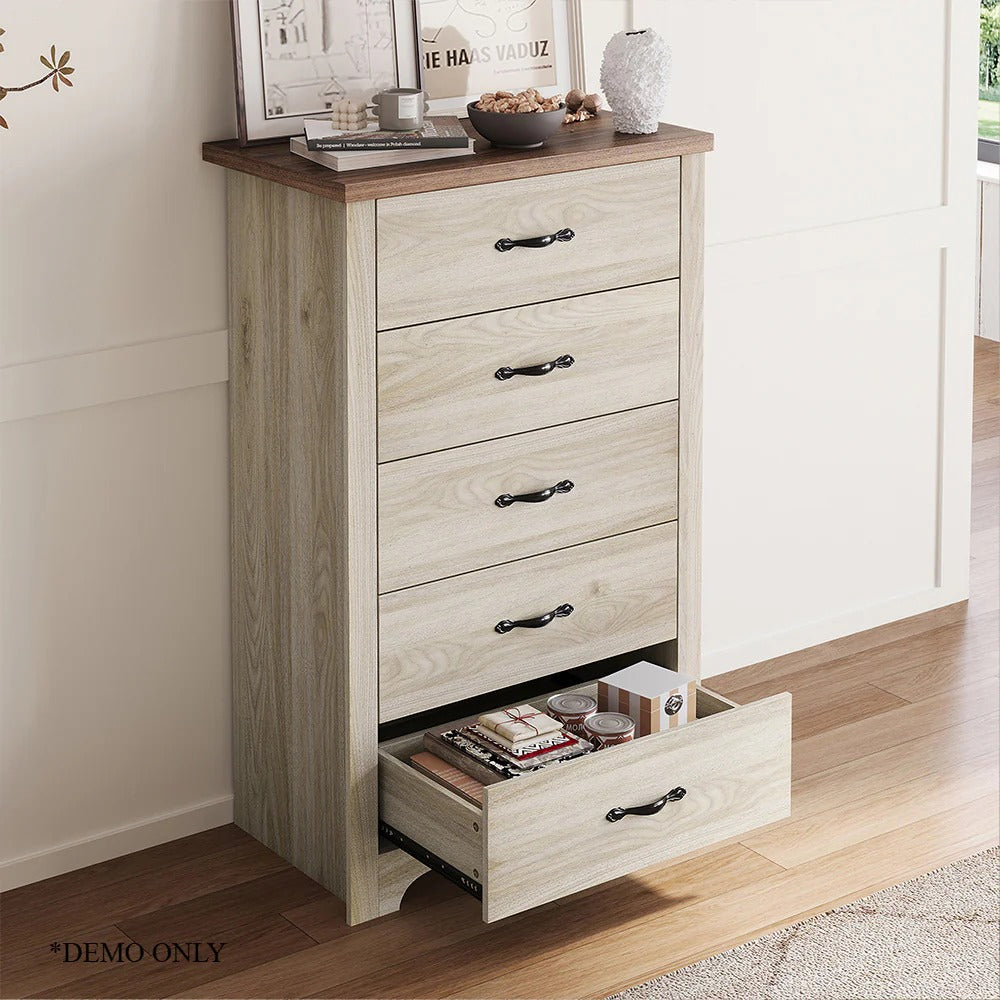 Linsay Rena 5 Drawers Black