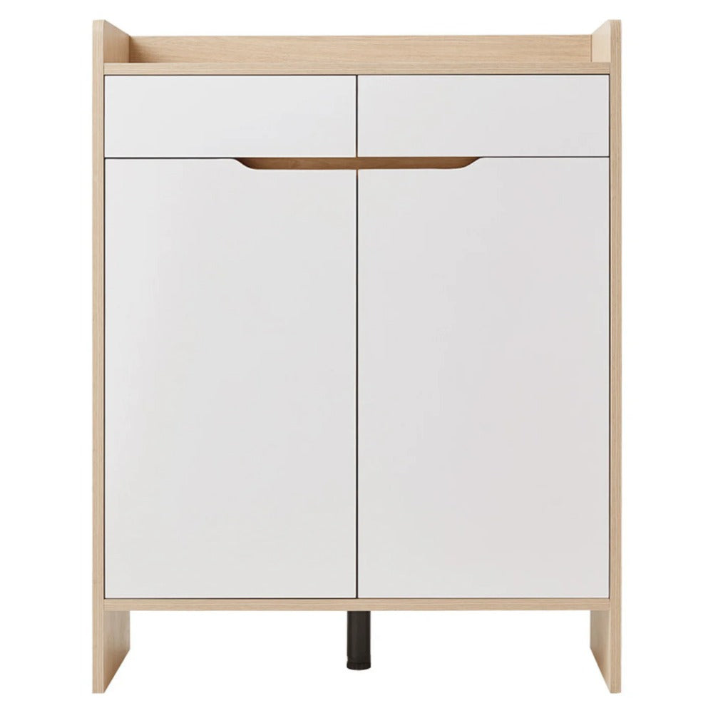 Linsay Miro Shoe Cabinet, Large, Natural & White