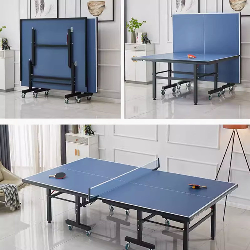 Sports Studio movable and foldable table tennis table, standard table tennis table for home indoor use