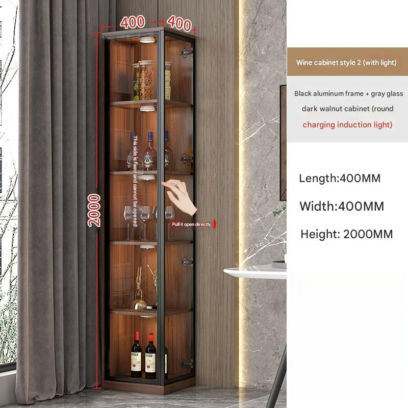 Corner Wine Cabinet Living Room Wall Display Cabinet Triangle Cabinet Household Medieval Style Dining Side Cabinet Locker