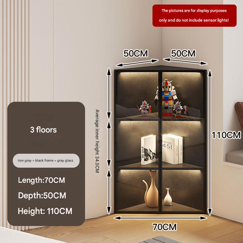 Simple Light Luxury Corner Cabinet Corner Triangle Right Angle Corner Corner Rack Living Room Bedroom Storage Floor Against The Wall