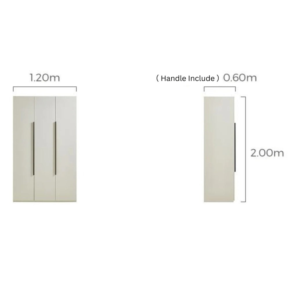 Linsay Stele 3-Door Wardrobe