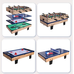 Sports Studio 4 in 1 Multi-function Foosball Table Ping Pong Table Air Hockey Table Pool Table Indoor Entertainment