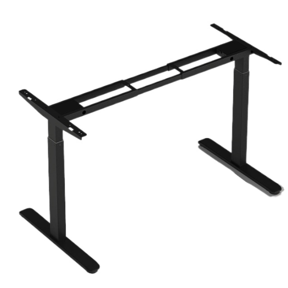 Homelements T412D  Dual Motor Electric Motorised Standing Desk Height Adjust Table Stand(without desk top) Upward Mounting Black/White(including Small Cable Slot for Power Adapter)