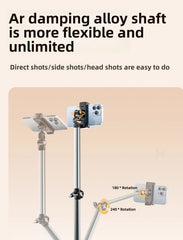 [Smart Shaft] Mobile Phone Special Bracket Lazy Mobile Phone Holder Floor-to-ceiling Shooting Professional Support Frame Aluminum Alloy Multi-functional Video Drama Chasing Yoga Fitness Mirror Shooting