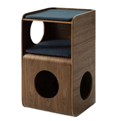 Homelements Solid Wood Cat Bed Coffee Table Minimalist and Versatile Detachable and Washable Pet Cat Bed Set with Storage Bedside Cabinet Pet Furniture Cat House Wooden Small To Medium Size Pet Bed