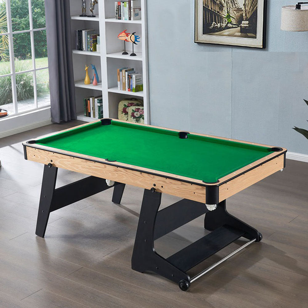 Sports studio 6 feet 1.8 meters indoor folding pool table (for adults and children), snooker table, table tennis table, conference table