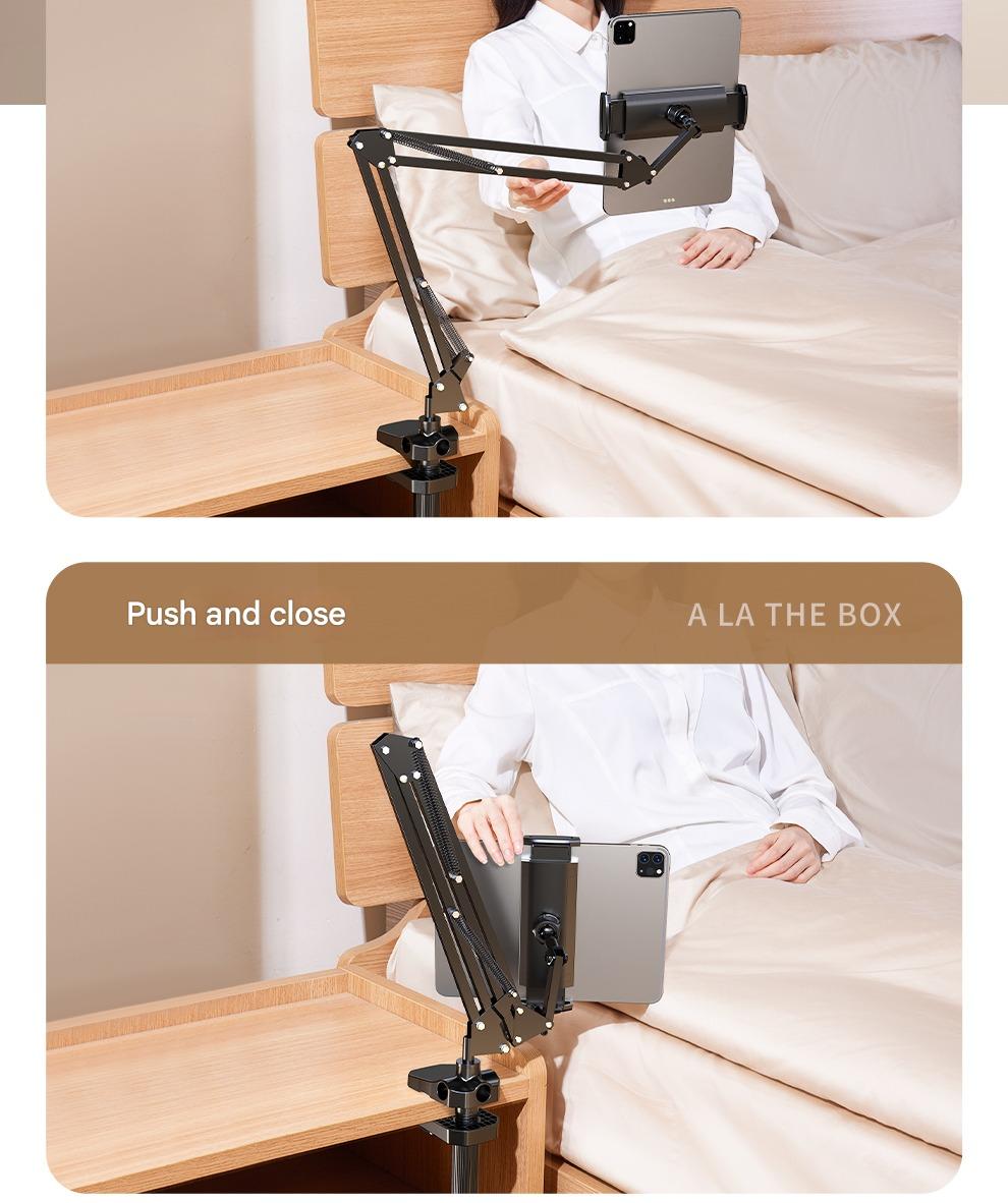 Mobile Phone Lazy Tablet Bracket Bedside Bed for Ipad Support Frame Desktop Cantilever Mobile Phone Holder Dormitory Computer Lying Down Watching Live Drama Artifact Multi-function Switch Universal Clip