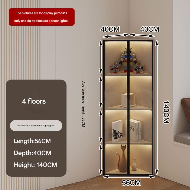 Simple Light Luxury Corner Cabinet Corner Triangle Right Angle Corner Corner Rack Living Room Bedroom Storage Floor Against The Wall